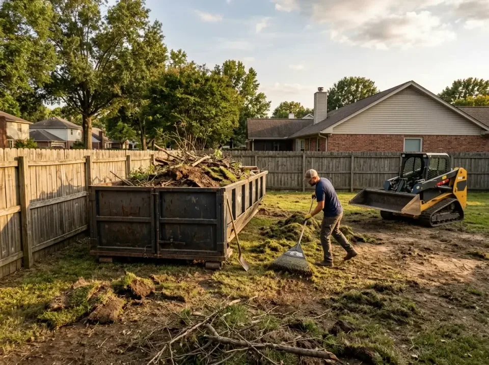 backyard-landscaping-cleanup-s-004 — on-site job work, Cheapest Dumpster Rentals in United States