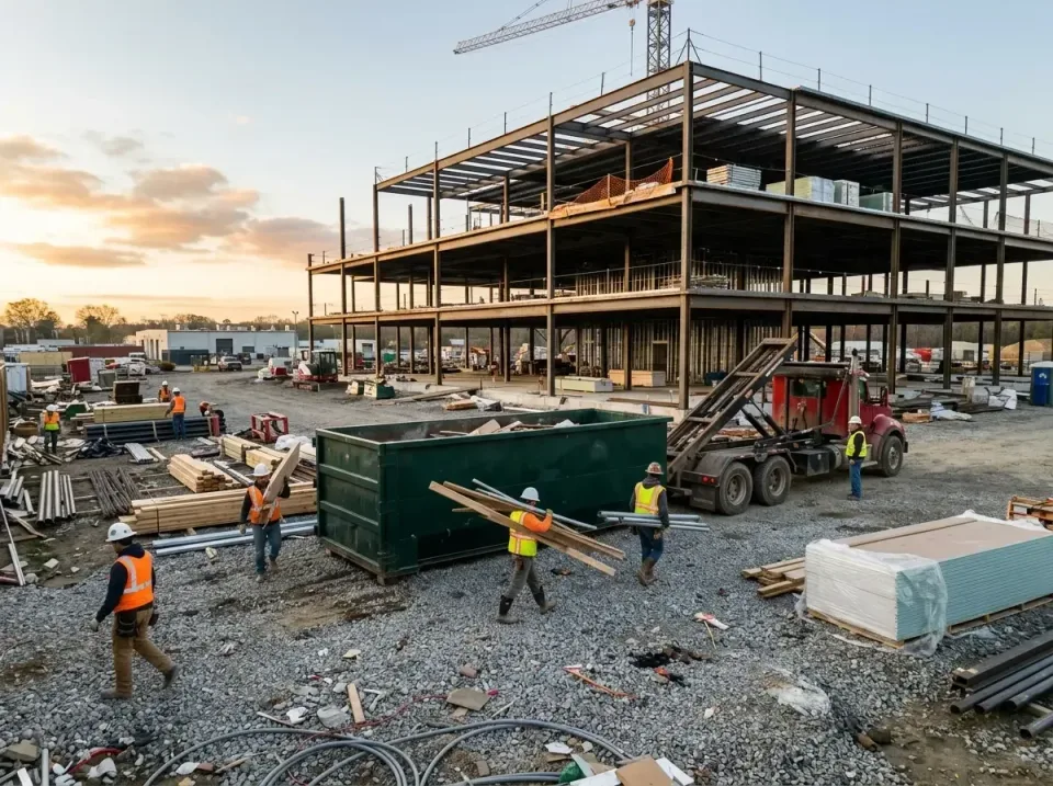 construction-site-dumpster-del-001 — quality workmanship, Cheapest Dumpster Rentals in United States