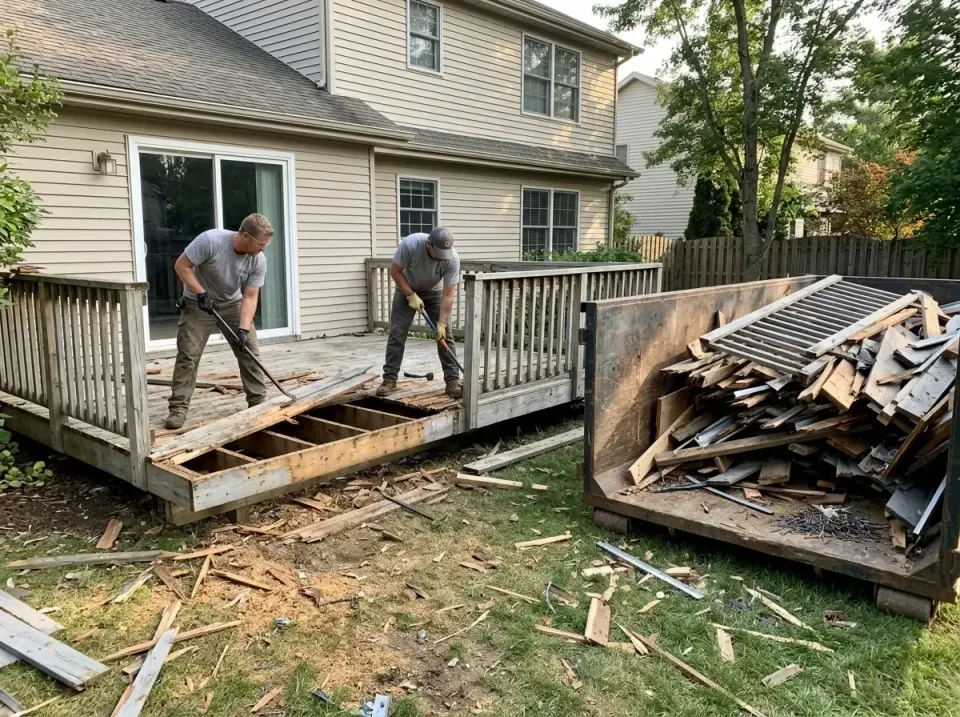 deck-demolition-backyard-renov-009 — What Cheapest Dumpster Rentals Services Does NJ Dumpster Rentals Handle in North Haledo…