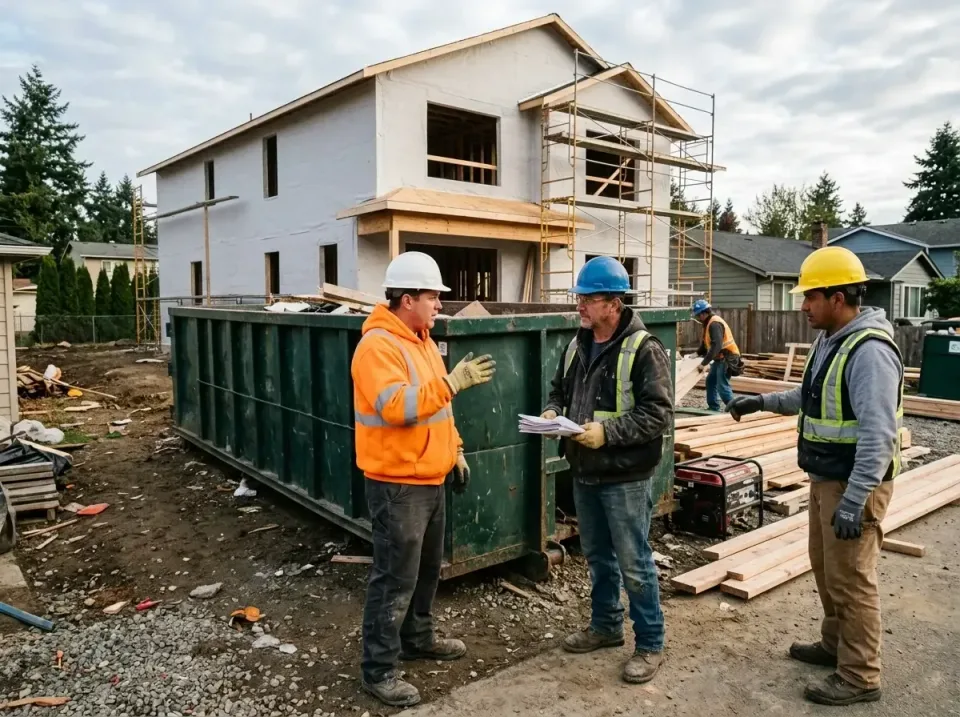 waste-management-crew-at-const-001 — recent job completion, Cheapest Dumpster Rentals in United States